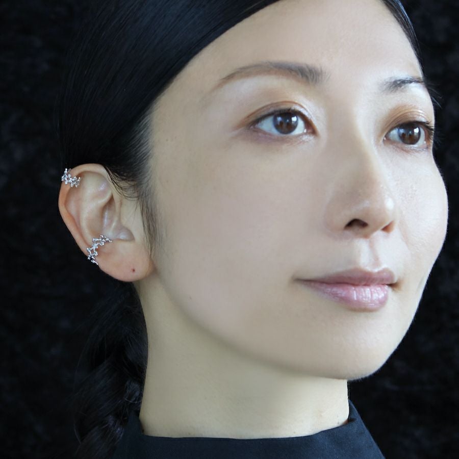 k18pt900イヤーカフ8g PT900 K18 シンプル さりげない プラチナ900 K18ゴールド イヤーカフ
